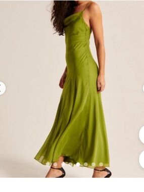 Abercrombie cowl neck wedding guest dress